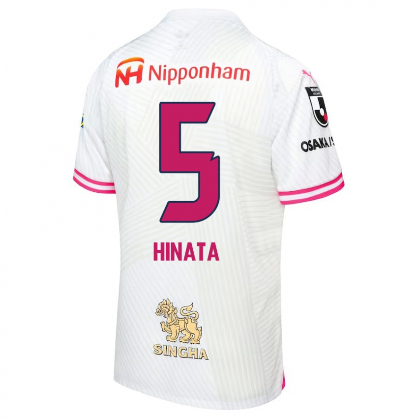 Kinderen Hinata Kida #5 Wit Roze Uitshirt Uittenue 2024/25 T-Shirt