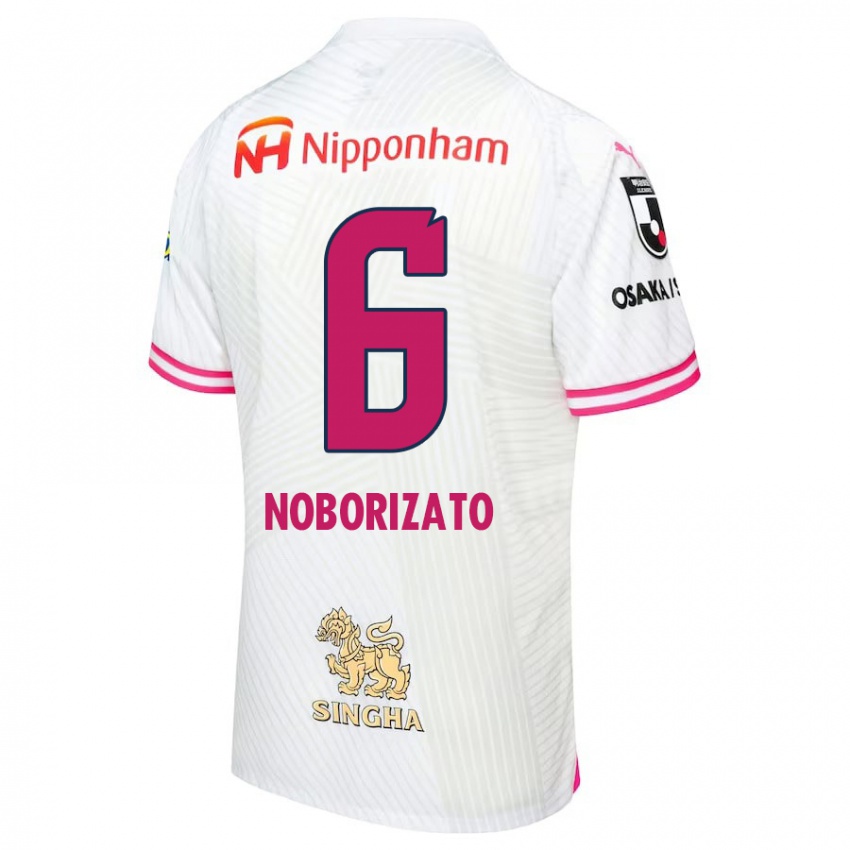 Kinderen Kyohei Noborizato #6 Wit Roze Uitshirt Uittenue 2024/25 T-Shirt