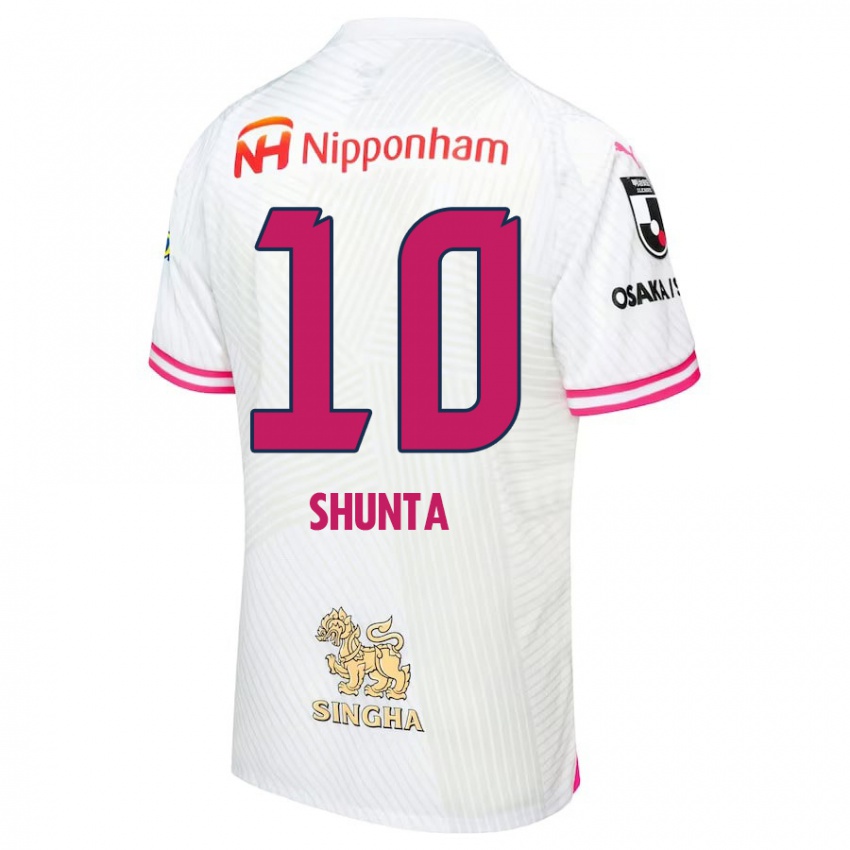 Kinderen Shunta Tanaka #10 Wit Roze Uitshirt Uittenue 2024/25 T-Shirt