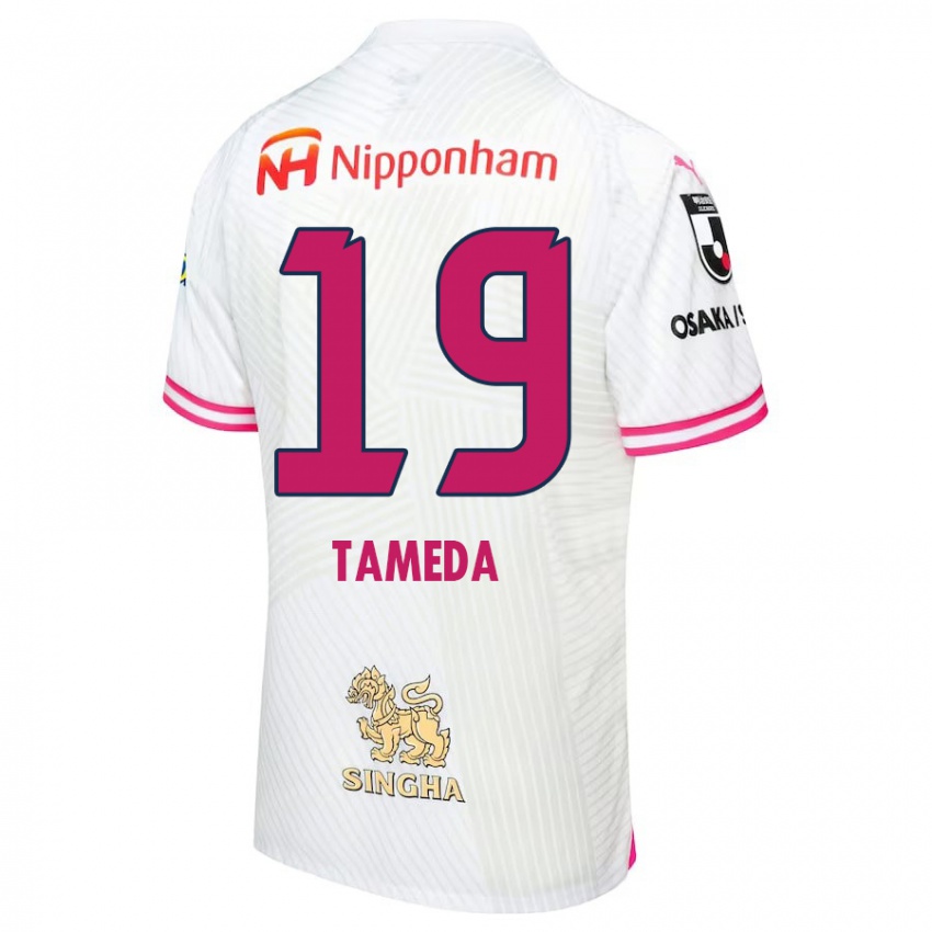 Kinderen Hirotaka Tameda #19 Wit Roze Uitshirt Uittenue 2024/25 T-Shirt