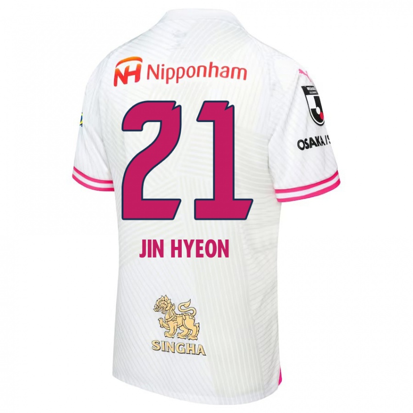 Kinderen Jin-Hyeon Kim #21 Wit Roze Uitshirt Uittenue 2024/25 T-Shirt