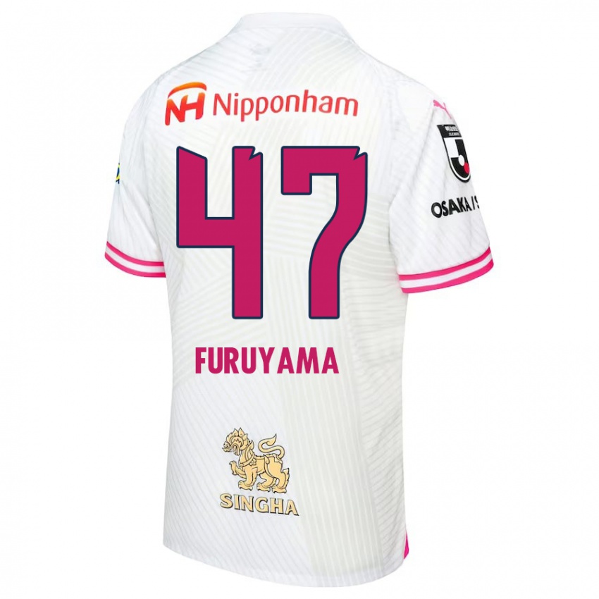 Kinderen Kengo Furuyama #47 Wit Roze Uitshirt Uittenue 2024/25 T-Shirt