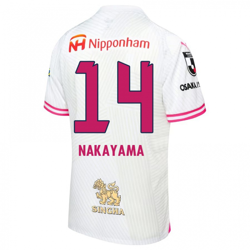 Kinderen Toshito Nakayama #14 Wit Roze Uitshirt Uittenue 2024/25 T-Shirt