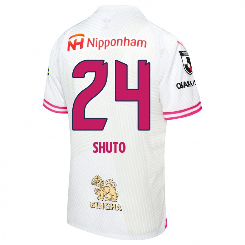 Kinderen Nozomi Shuto #24 Wit Roze Uitshirt Uittenue 2024/25 T-Shirt