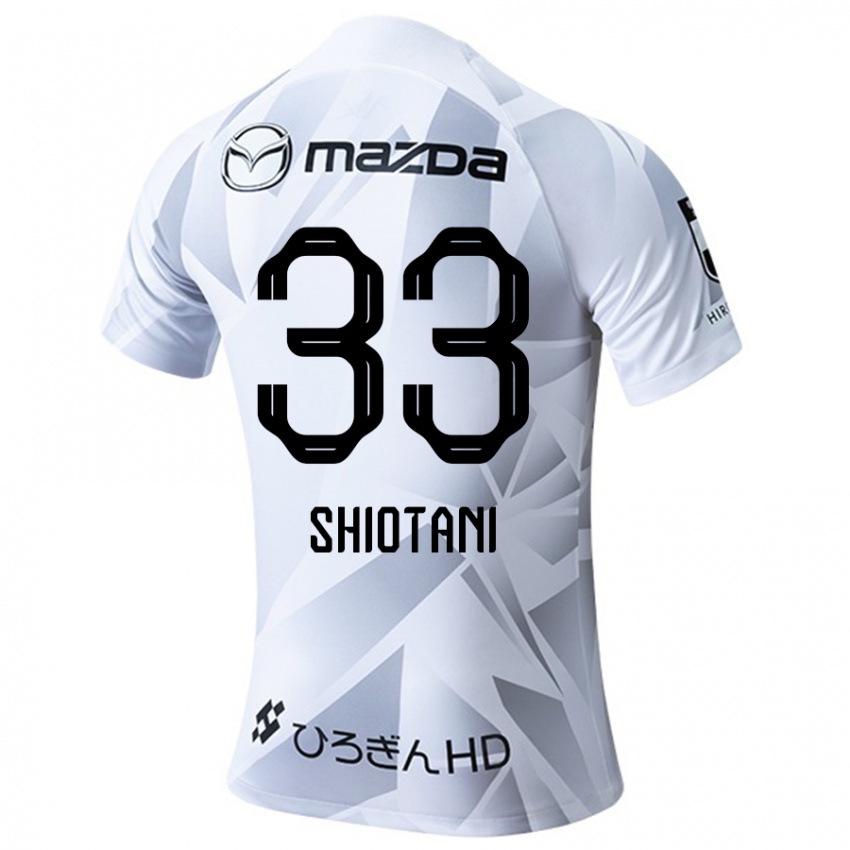 Kinderen Tsukasa Shiotani #33 Wit Grijs Zwart Uitshirt Uittenue 2024/25 T-Shirt