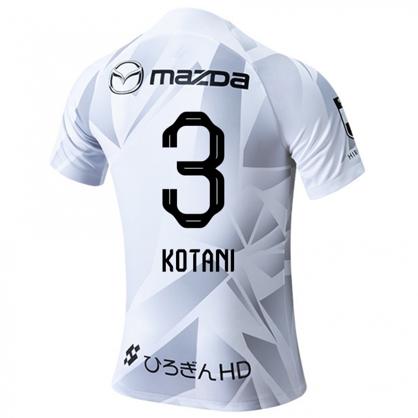 Kinderen Fuga Kotani #3 Wit Grijs Zwart Uitshirt Uittenue 2024/25 T-Shirt