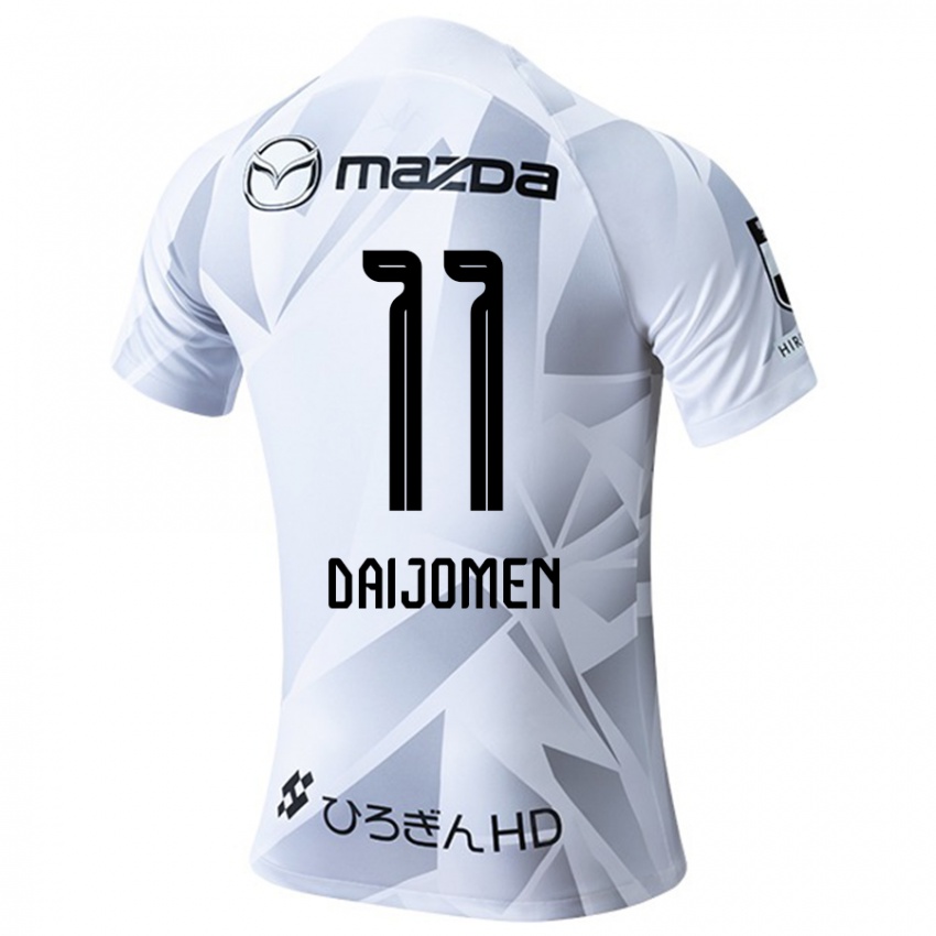 Kinderen Arashi Daijomen #11 Wit Grijs Zwart Uitshirt Uittenue 2024/25 T-Shirt