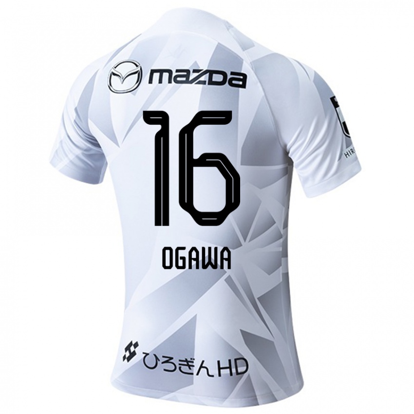 Kinderen Hikaru Ogawa #16 Wit Grijs Zwart Uitshirt Uittenue 2024/25 T-Shirt