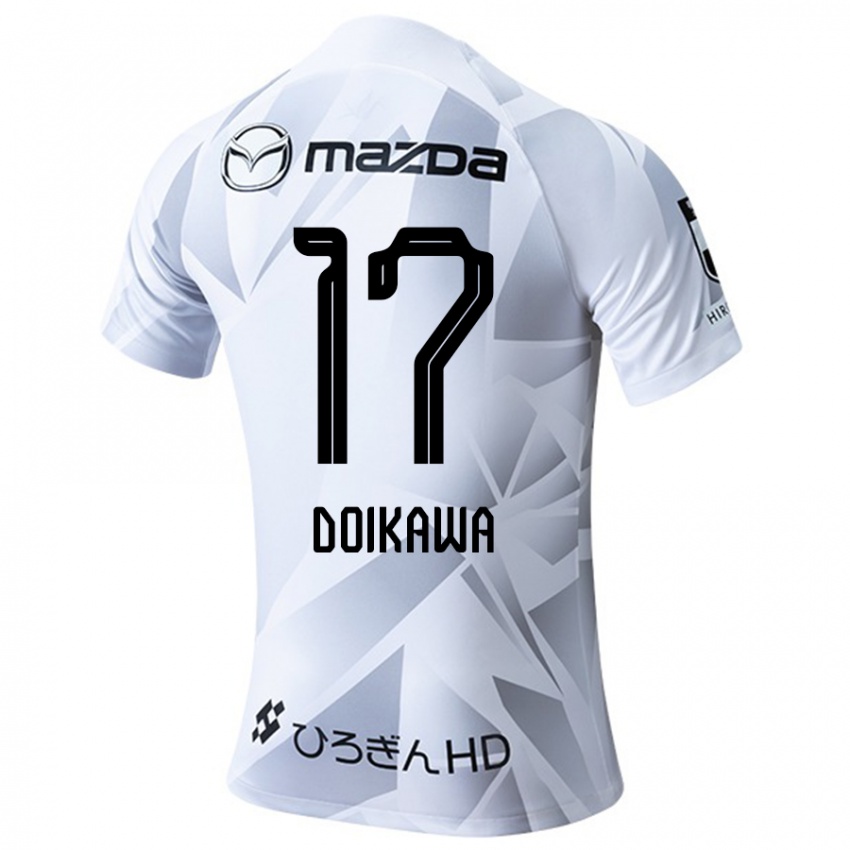 Kinderen Haruto Doikawa #17 Wit Grijs Zwart Uitshirt Uittenue 2024/25 T-Shirt