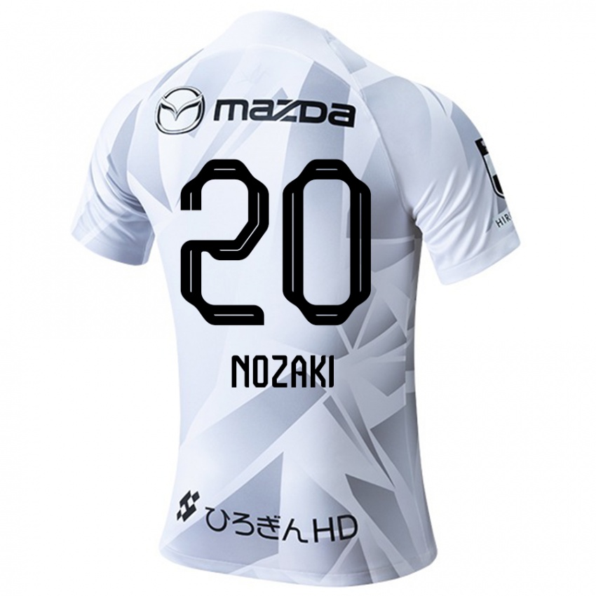 Kinderen Kota Nozaki #20 Wit Grijs Zwart Uitshirt Uittenue 2024/25 T-Shirt