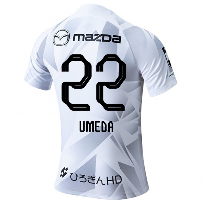 Kinderen Taiga Umeda #22 Wit Grijs Zwart Uitshirt Uittenue 2024/25 T-Shirt