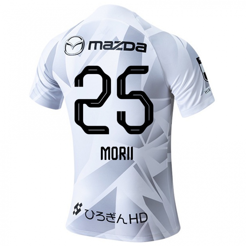 Kinderen Leedo Morii #25 Wit Grijs Zwart Uitshirt Uittenue 2024/25 T-Shirt