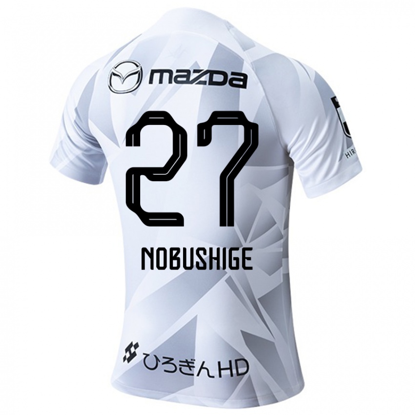 Kinderen Ryojiro Nobushige #27 Wit Grijs Zwart Uitshirt Uittenue 2024/25 T-Shirt