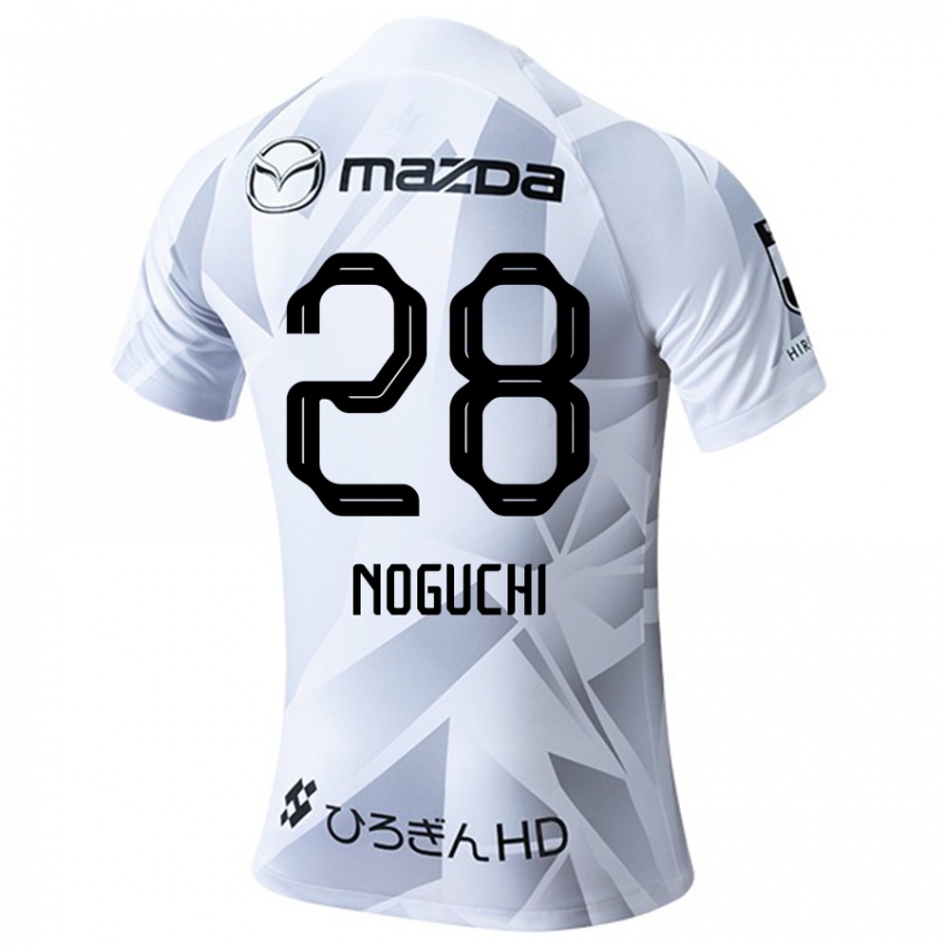 Kinderen Rento Noguchi #28 Wit Grijs Zwart Uitshirt Uittenue 2024/25 T-Shirt