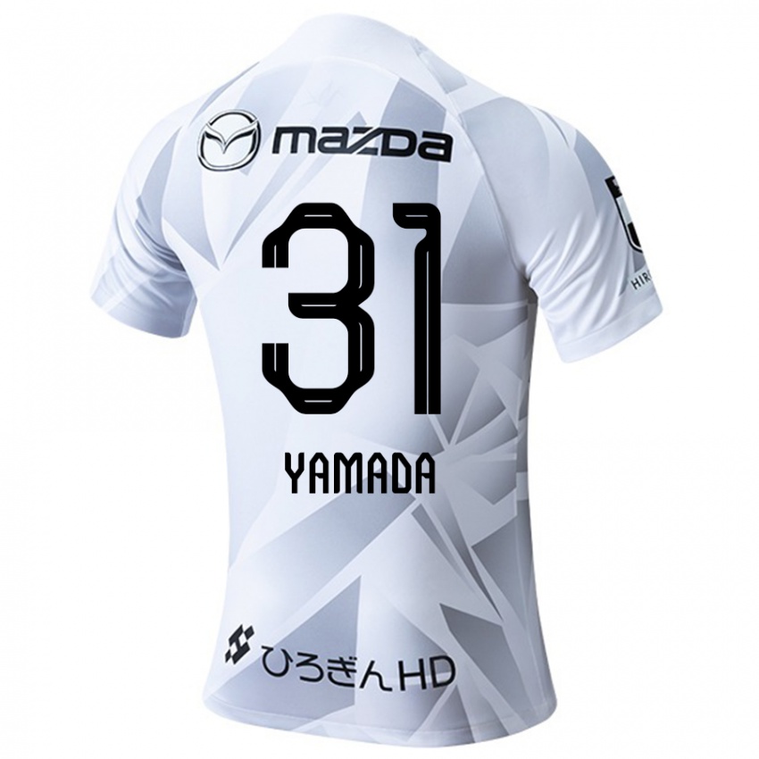 Kinderen Manato Yamada #31 Wit Grijs Zwart Uitshirt Uittenue 2024/25 T-Shirt