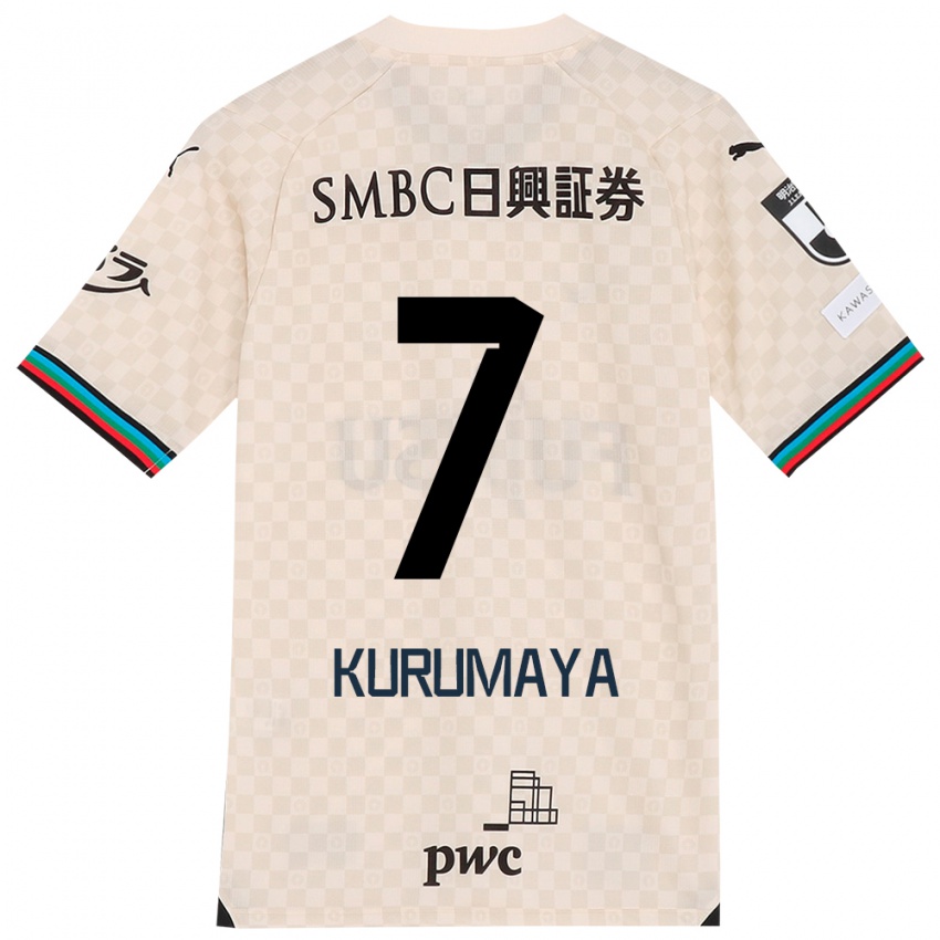 Kinderen Shintaro Kurumaya #7 Wit Grijs Uitshirt Uittenue 2024/25 T-Shirt