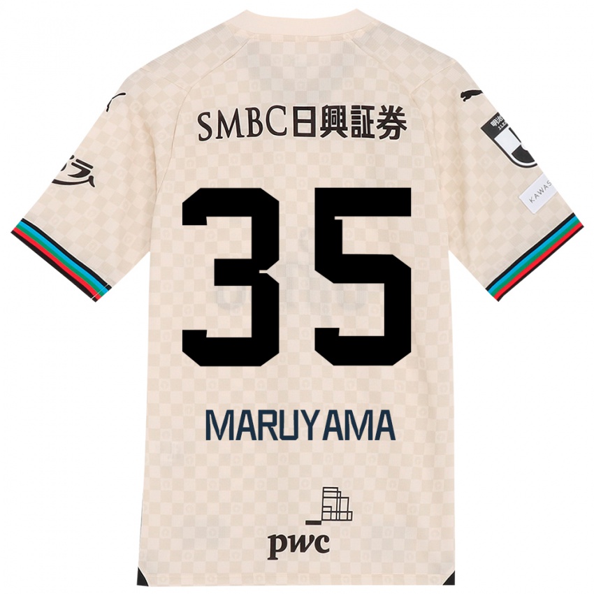 Kinderen Yuichi Maruyama #35 Wit Grijs Uitshirt Uittenue 2024/25 T-Shirt