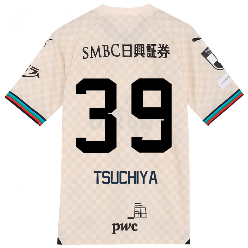 Kinderen Kaito Tsuchiya #39 Wit Grijs Uitshirt Uittenue 2024/25 T-Shirt