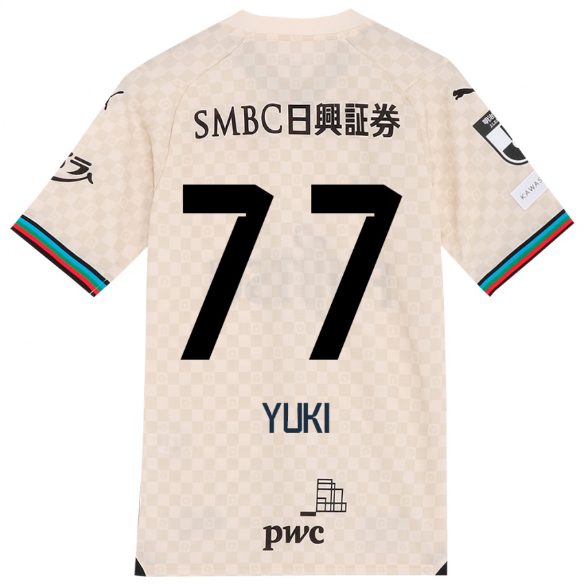 Kinderen Yuki Yamamoto #77 Wit Grijs Uitshirt Uittenue 2024/25 T-Shirt