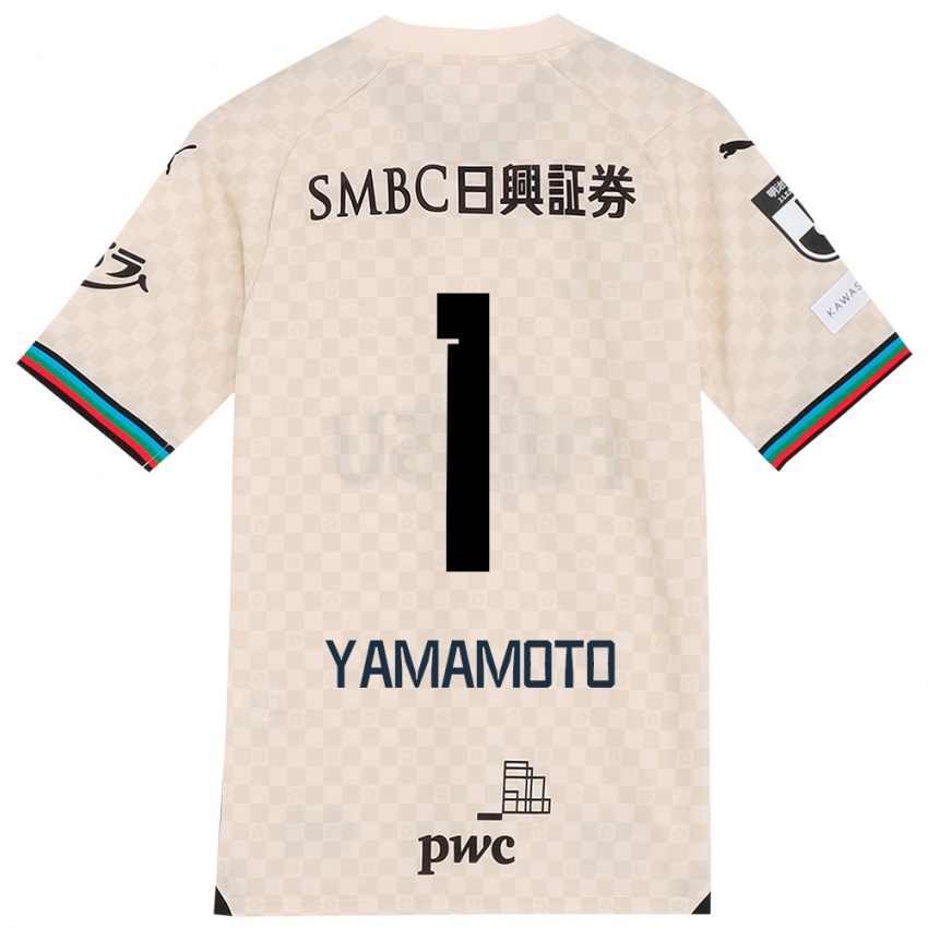 Kinderen Kensho Yamamoto #1 Wit Grijs Uitshirt Uittenue 2024/25 T-Shirt