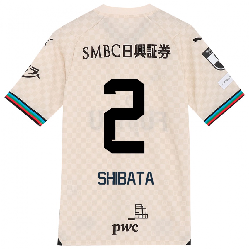 Kinderen Shotaro Shibata #2 Wit Grijs Uitshirt Uittenue 2024/25 T-Shirt