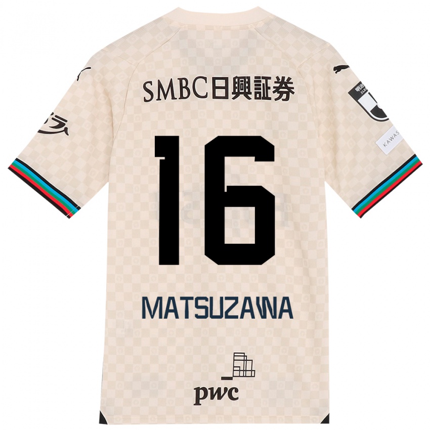 Kinderen Naoto Matsuzawa #16 Wit Grijs Uitshirt Uittenue 2024/25 T-Shirt