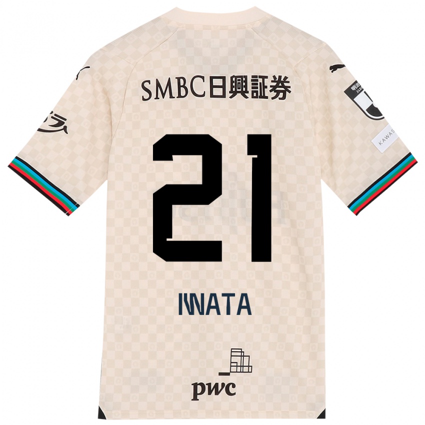 Kinderen Kantaro Iwata #21 Wit Grijs Uitshirt Uittenue 2024/25 T-Shirt