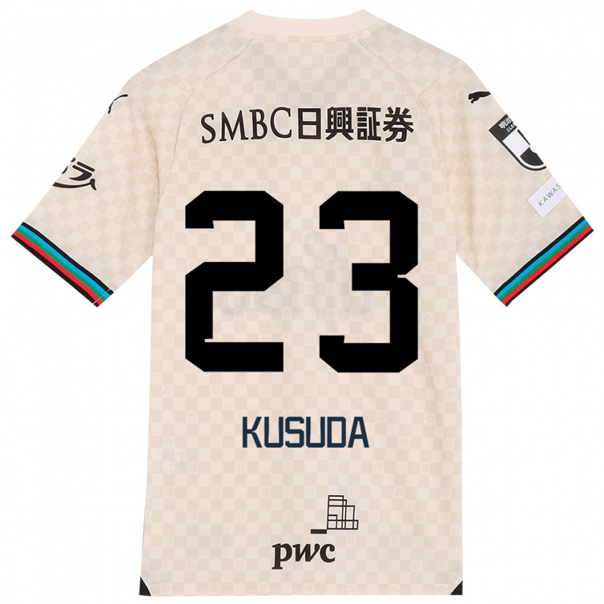 Kinderen Haruki Kusuda #23 Wit Grijs Uitshirt Uittenue 2024/25 T-Shirt