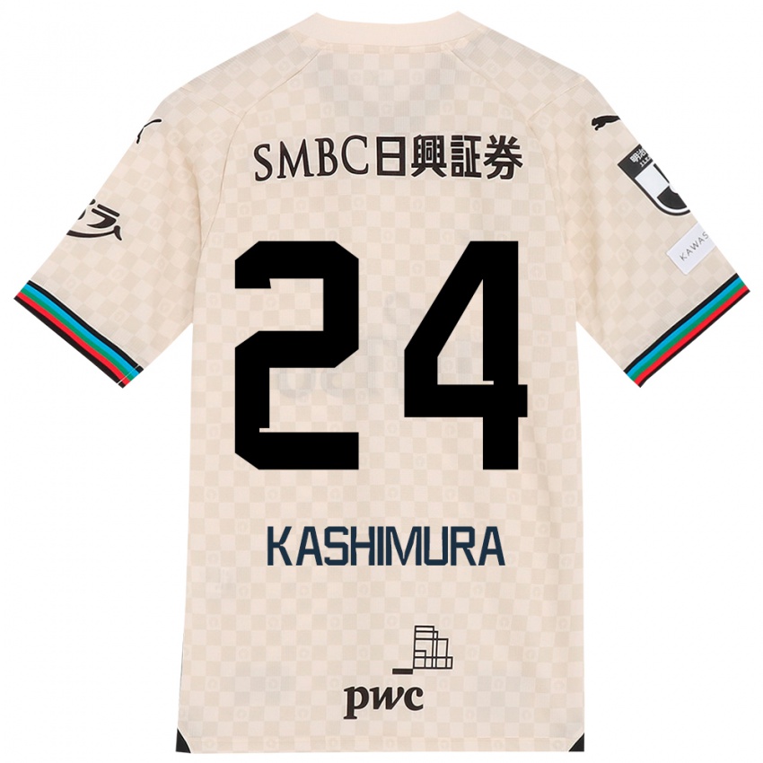 Kinderen Ryota Kashimura #24 Wit Grijs Uitshirt Uittenue 2024/25 T-Shirt