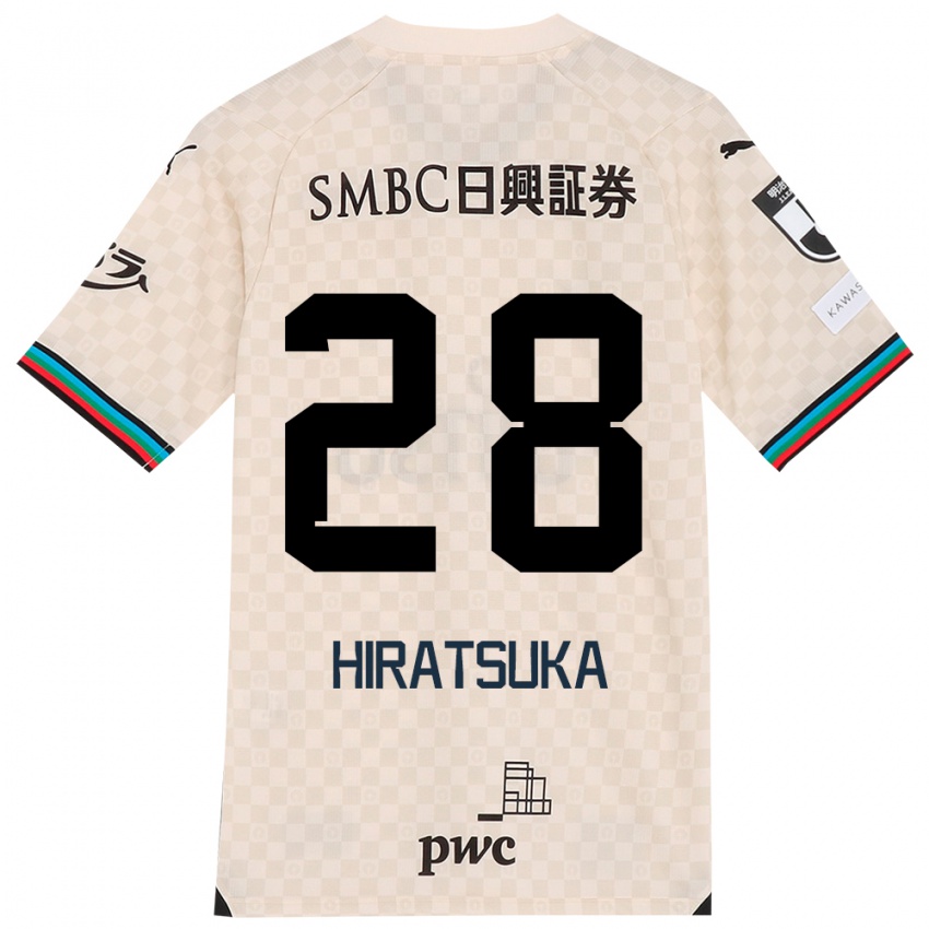 Kinderen Hayato Hiratsuka #28 Wit Grijs Uitshirt Uittenue 2024/25 T-Shirt