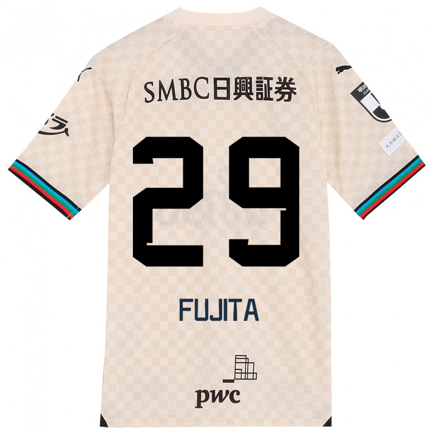 Kinderen Asuto Fujita #29 Wit Grijs Uitshirt Uittenue 2024/25 T-Shirt