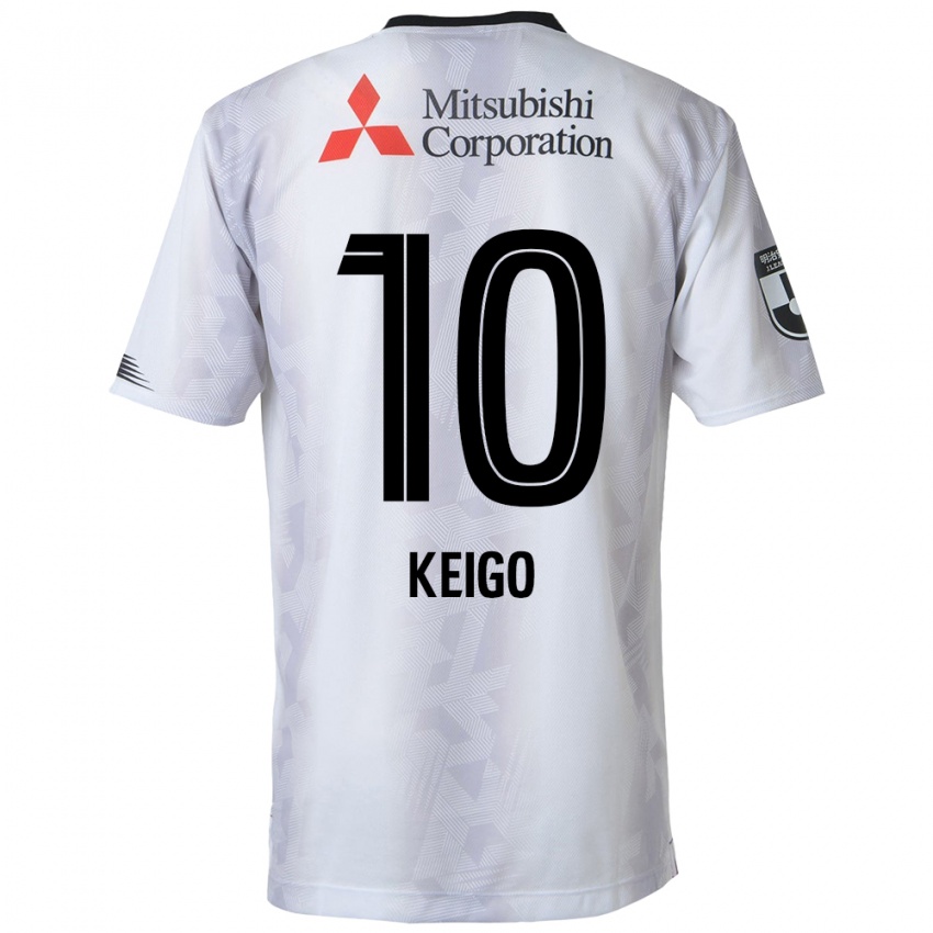 Kinderen Keigo Higashi #10 Wit Zwart Uitshirt Uittenue 2024/25 T-Shirt