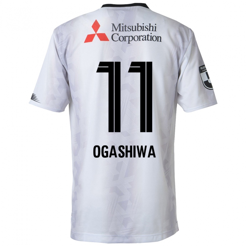 Kinderen Tsuyoshi Ogashiwa #11 Wit Zwart Uitshirt Uittenue 2024/25 T-Shirt