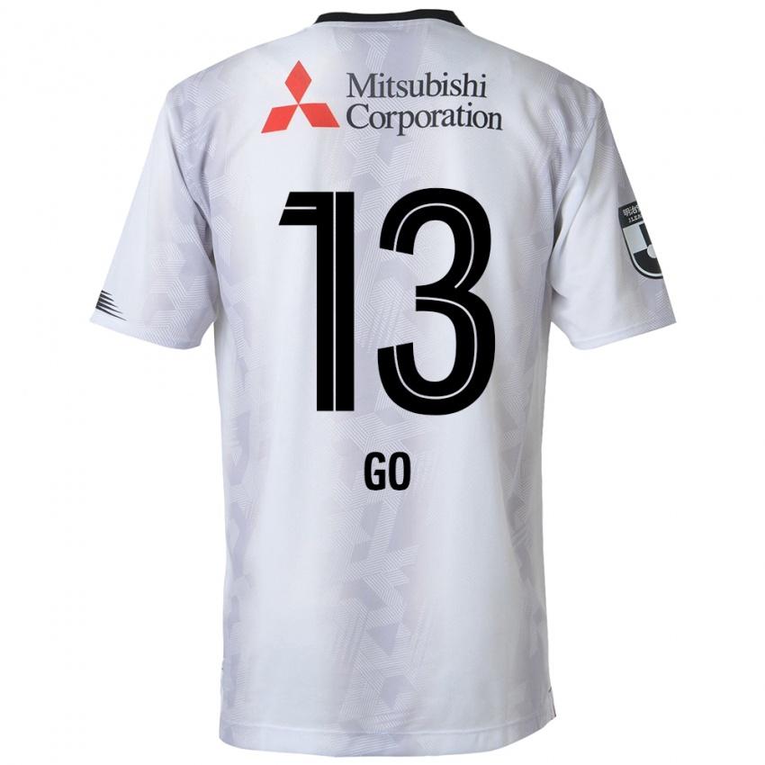 Kinderen Go Hatano #13 Wit Zwart Uitshirt Uittenue 2024/25 T-Shirt