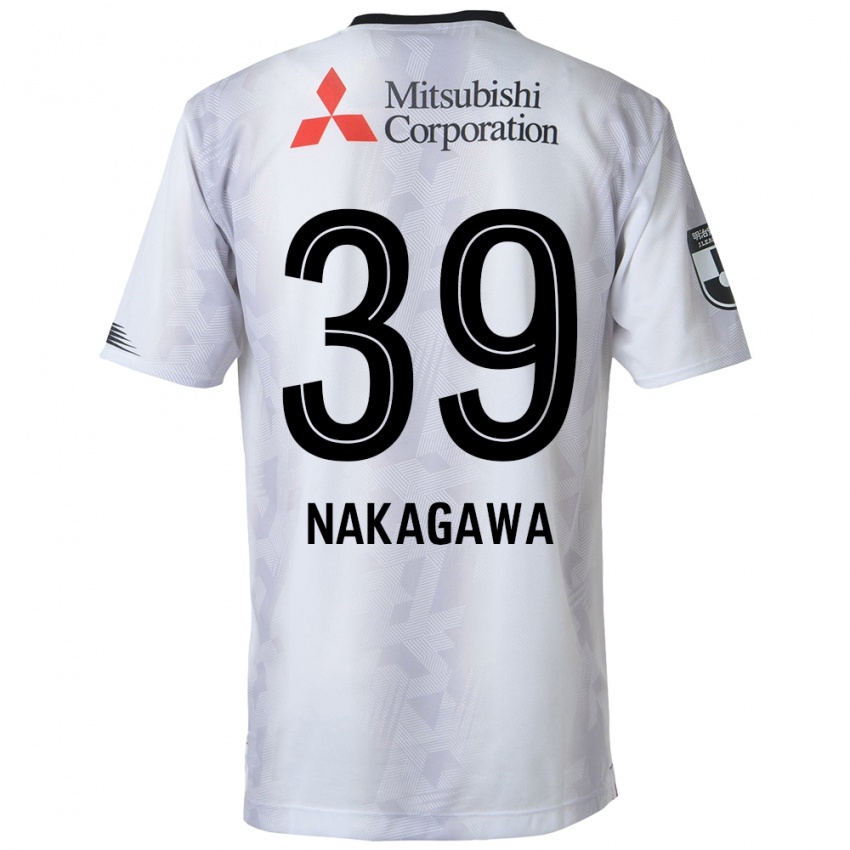 Kinderen Teruhito Nakagawa #39 Wit Zwart Uitshirt Uittenue 2024/25 T-Shirt