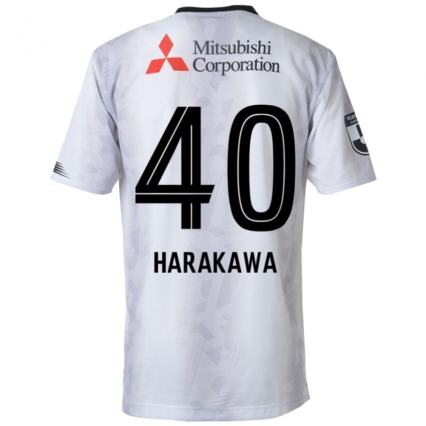 Kinderen Riki Harakawa #40 Wit Zwart Uitshirt Uittenue 2024/25 T-Shirt