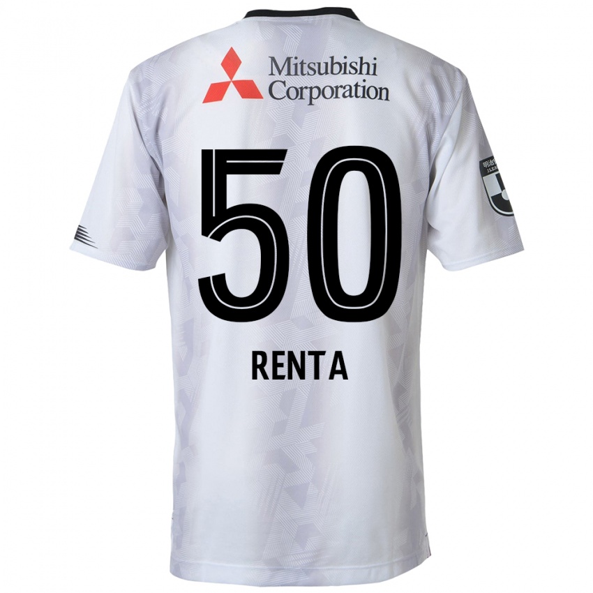 Kinderen Renta Higashi #50 Wit Zwart Uitshirt Uittenue 2024/25 T-Shirt