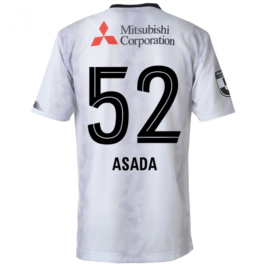 Kinderen Rui Asada #52 Wit Zwart Uitshirt Uittenue 2024/25 T-Shirt