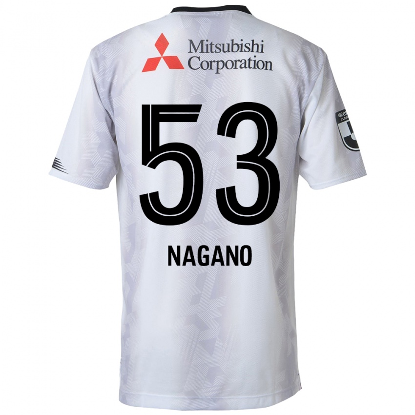 Kinderen Shuto Nagano #53 Wit Zwart Uitshirt Uittenue 2024/25 T-Shirt