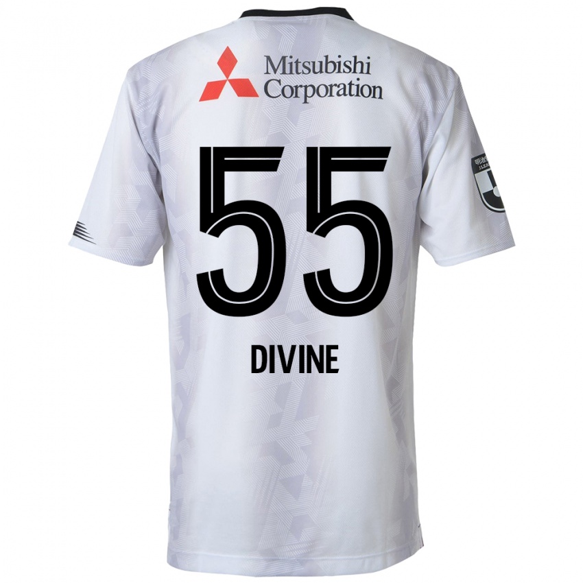 Kinderen Divine Chinedu Otani #55 Wit Zwart Uitshirt Uittenue 2024/25 T-Shirt