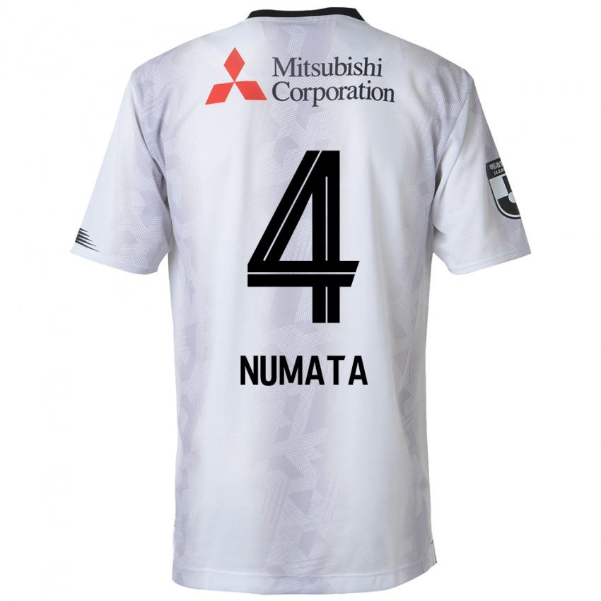 Kinderen Seisa Numata #4 Wit Zwart Uitshirt Uittenue 2024/25 T-Shirt