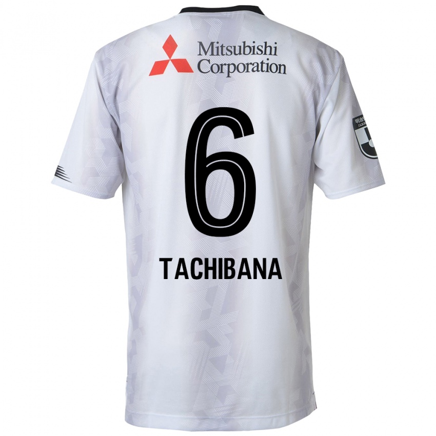 Kinderen Keigo Tachibana #6 Wit Zwart Uitshirt Uittenue 2024/25 T-Shirt