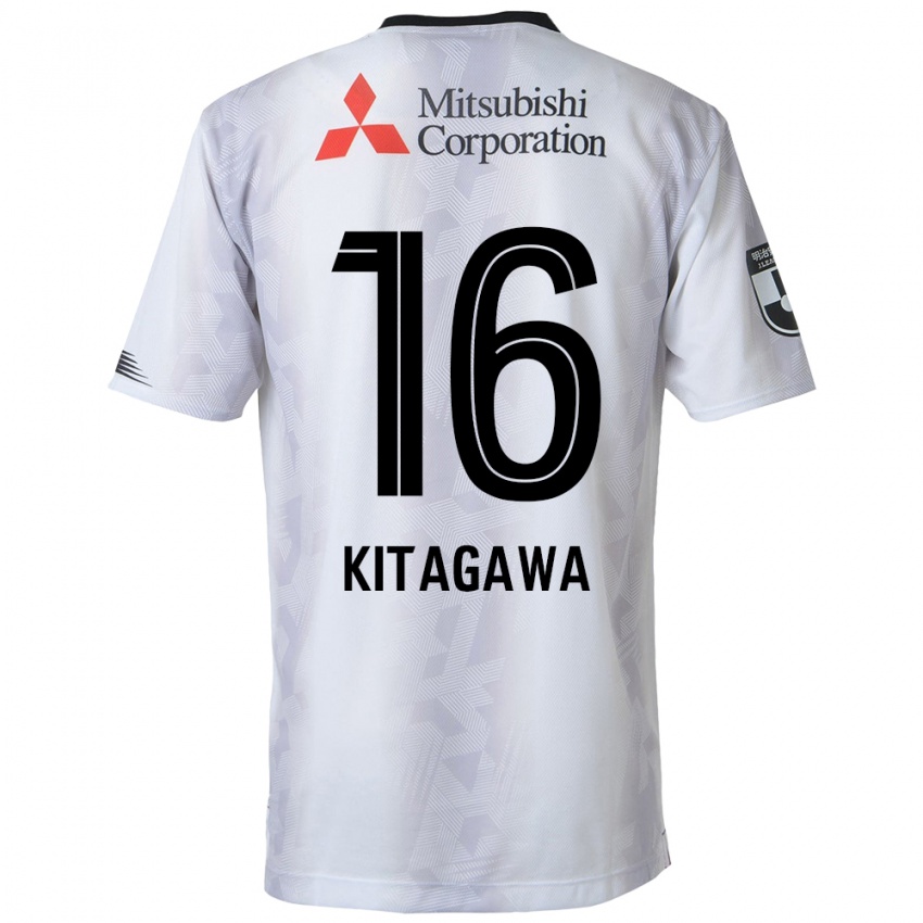 Kinderen Rento Kitagawa #16 Wit Zwart Uitshirt Uittenue 2024/25 T-Shirt