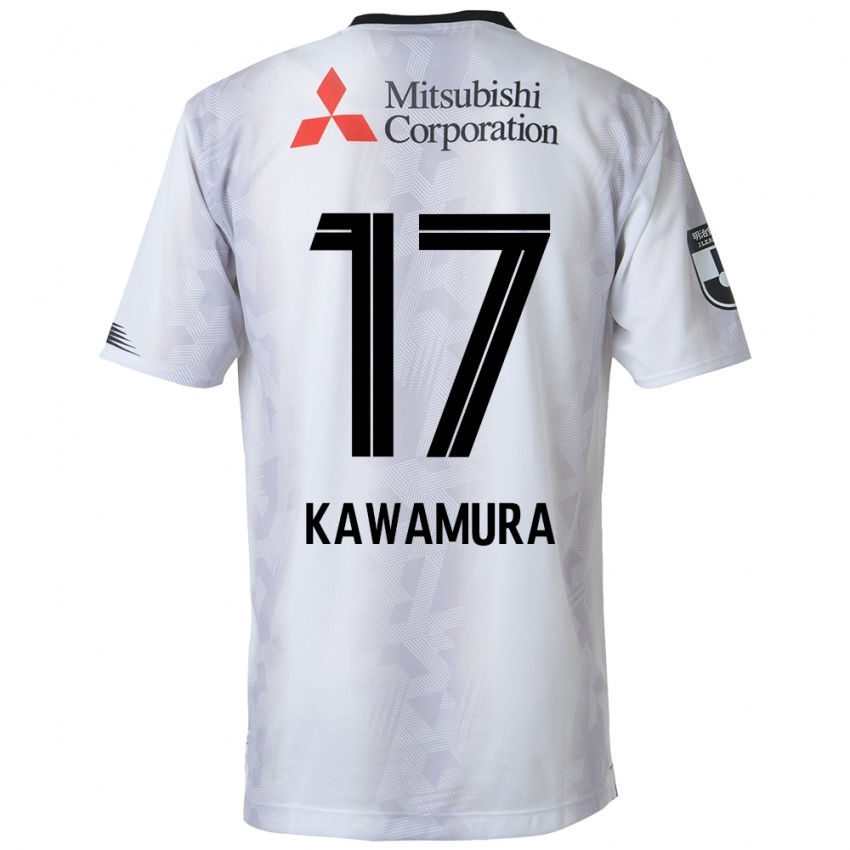 Kinderen Riku Kawamura #17 Wit Zwart Uitshirt Uittenue 2024/25 T-Shirt