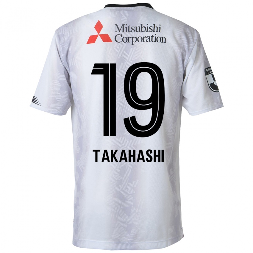 Kinderen Yuya Takahashi #19 Wit Zwart Uitshirt Uittenue 2024/25 T-Shirt