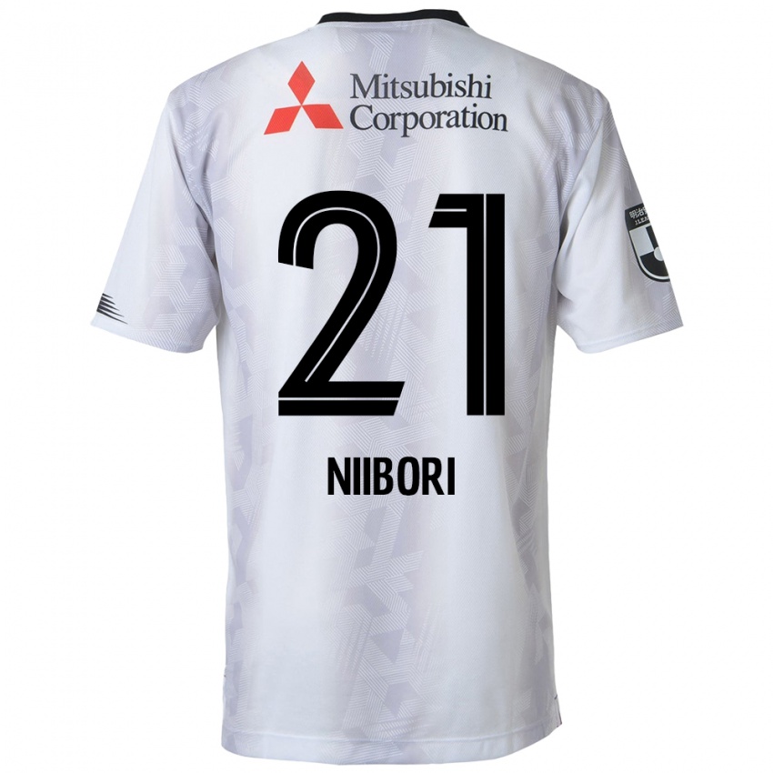 Kinderen Keita Niibori #21 Wit Zwart Uitshirt Uittenue 2024/25 T-Shirt