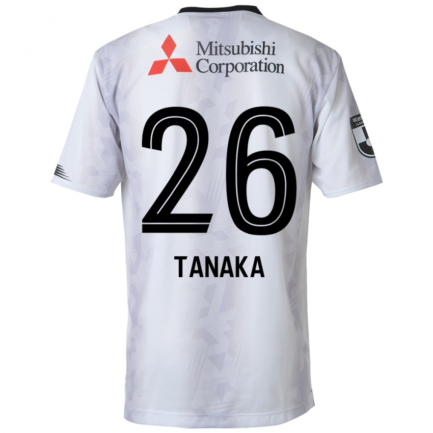 Kinderen Haruto Tanaka #26 Wit Zwart Uitshirt Uittenue 2024/25 T-Shirt