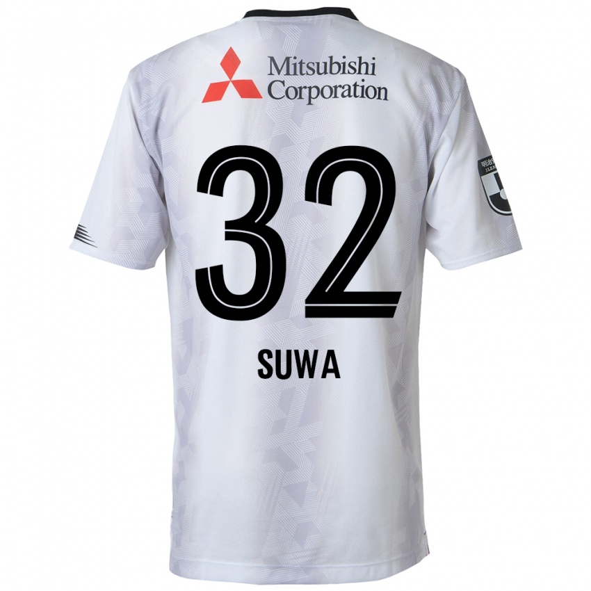 Kinderen Keita Suwa #32 Wit Zwart Uitshirt Uittenue 2024/25 T-Shirt