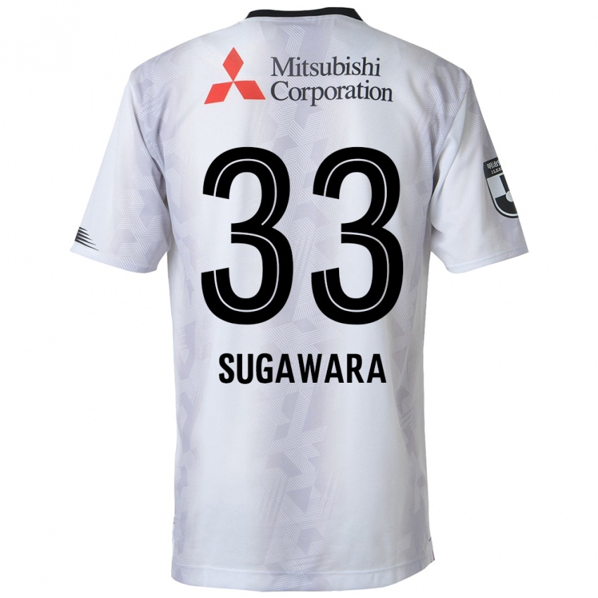 Kinderen Yuta Sugawara #33 Wit Zwart Uitshirt Uittenue 2024/25 T-Shirt