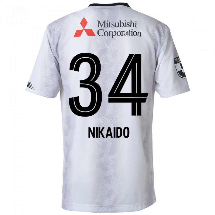 Kinderen Rintaro Nikaido #34 Wit Zwart Uitshirt Uittenue 2024/25 T-Shirt